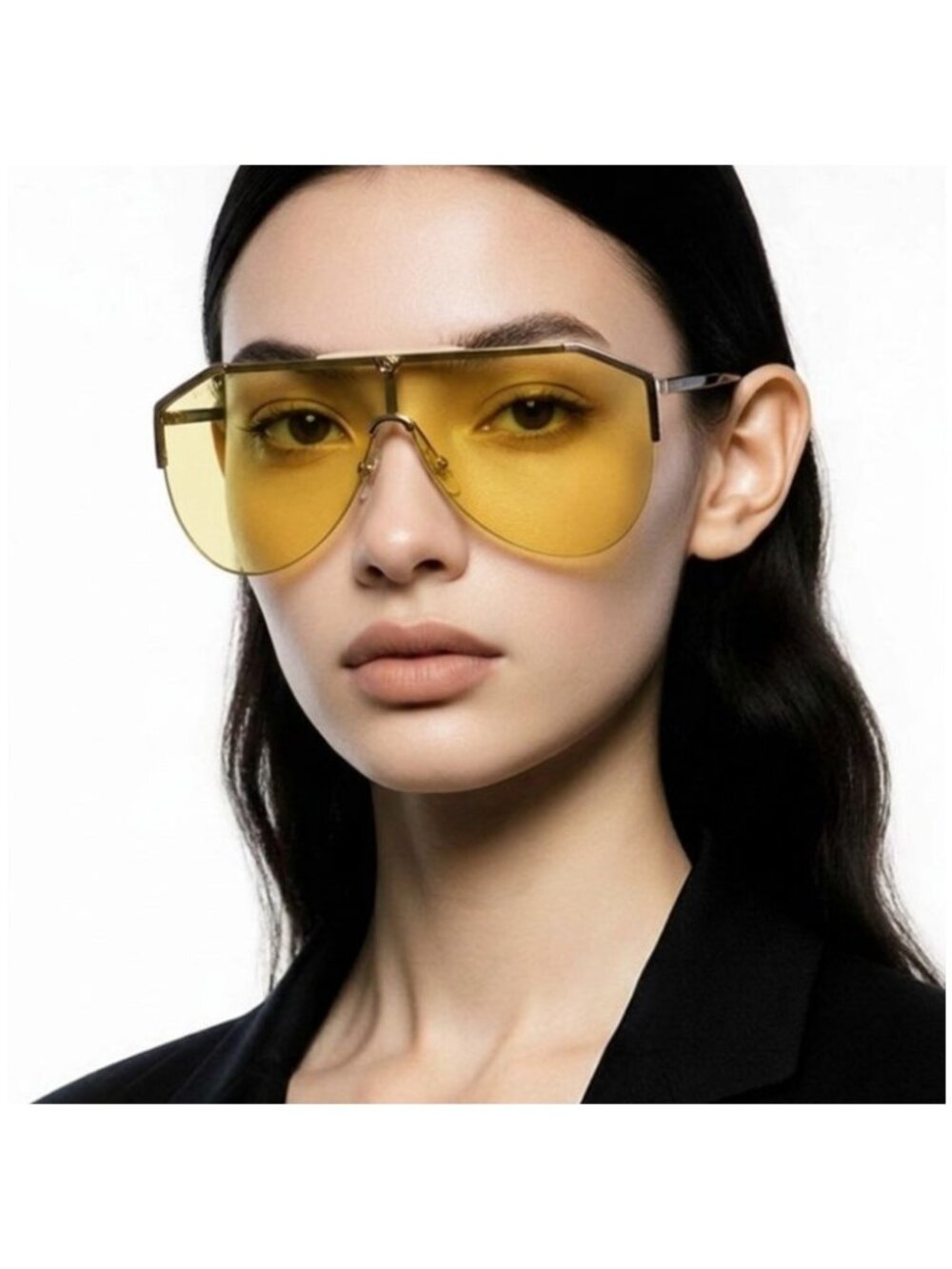 Gucci GG0584s Yellow Lens Sunglasses 004 New